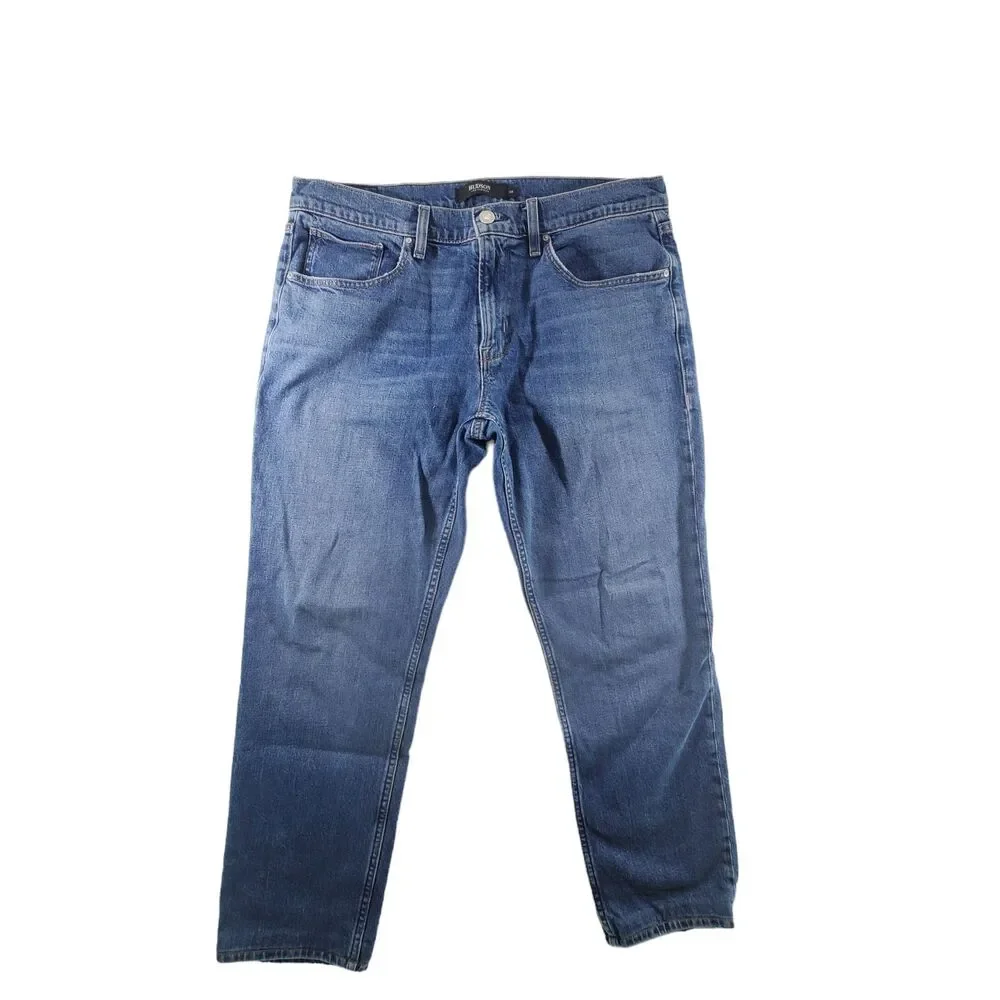36 actual (38x29) Hudson Blake Slim Straight Men's Jeans 36 Denim Medium Light